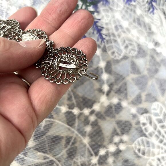 Vintage Souvenir Du Maroc Moroccan Hamsa Camel Link Bracelet - Picture 7 of 10